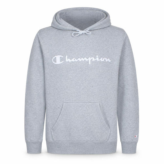 Champion Men's Grey Small Pullover Hoodie with Logo