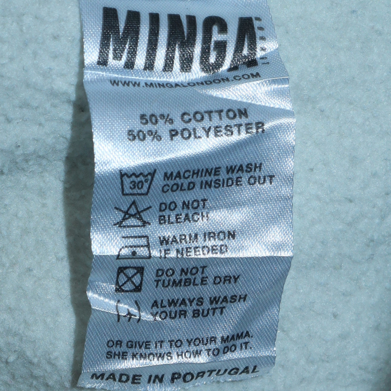 Minga London Unisex White Camp Firewood 1981 Graphic Sweatshirt S