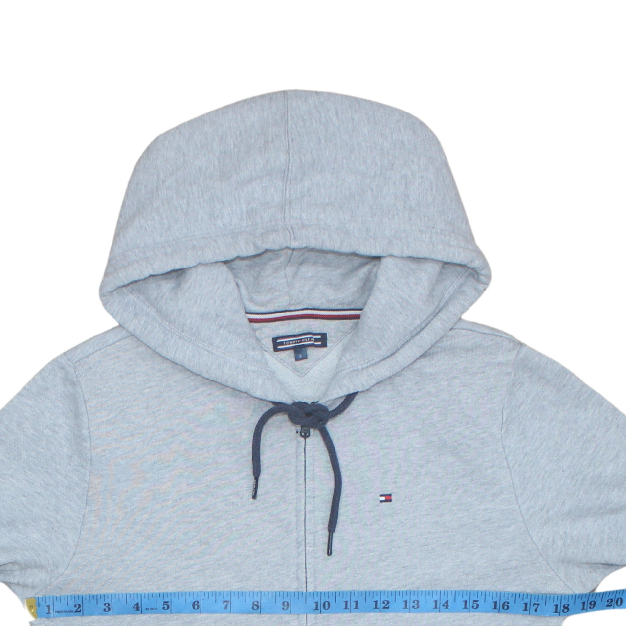 Tommy Hilfiger Men's Grey Full Zip Hoodie Small Regular Fit