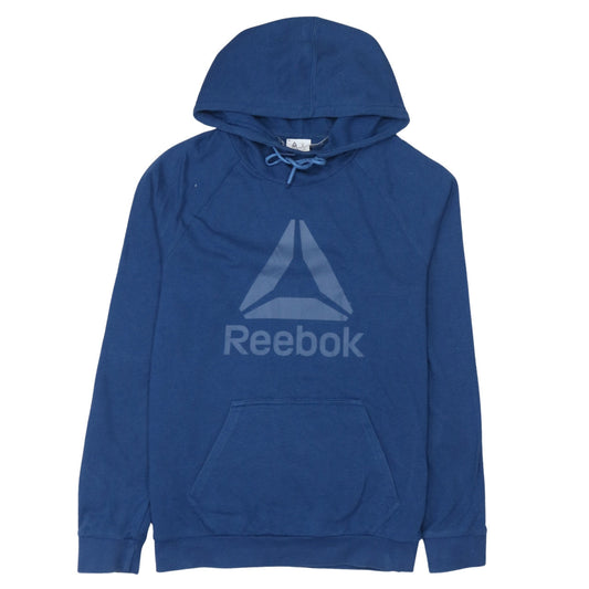 Reebok Women's Blue Pullover Hoodie Small Speedwick Cotton Blend