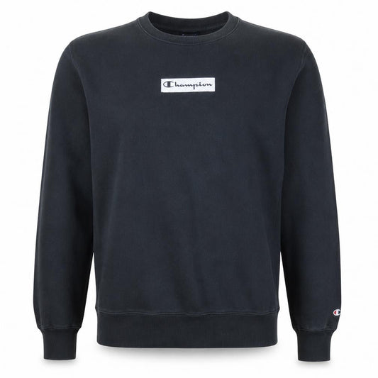Champion Mens Black Large Crew Neck Pullover Sweatshirt