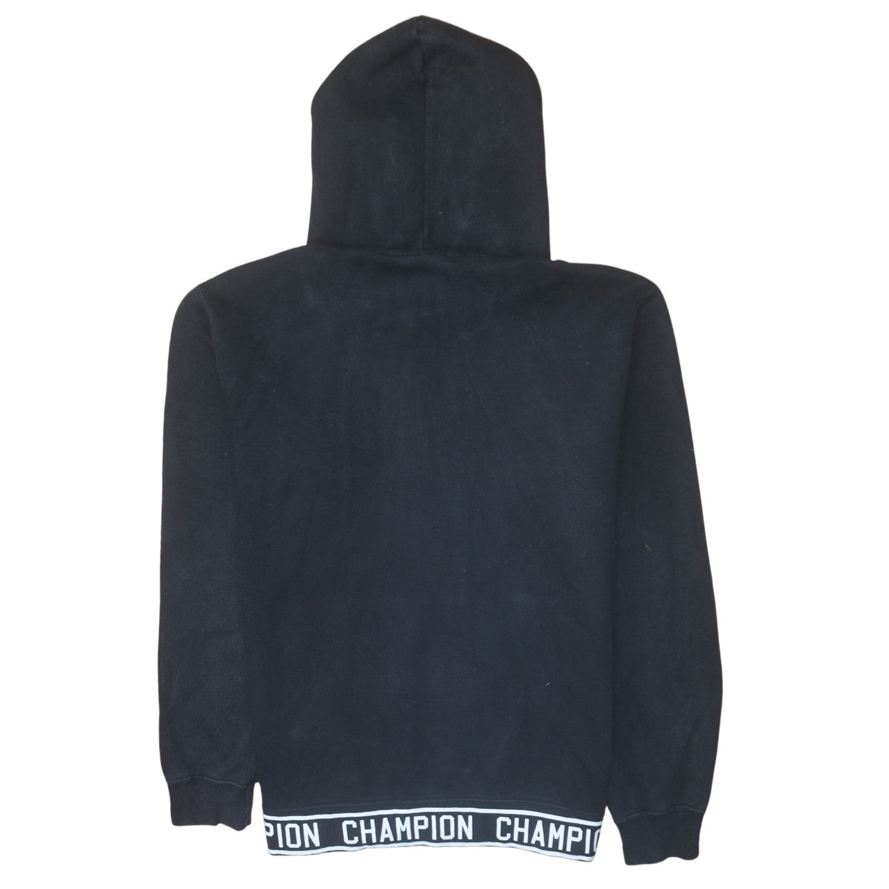 Champion Men's Black Pullover Hoodie Size L Logo Fleece Sweatshirt