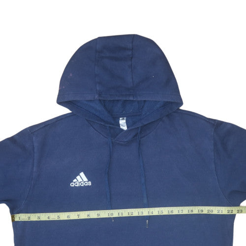 Adidas Men Blue Pullover Hoodie 2XL Fleece Sportswear