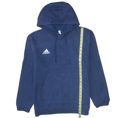 Adidas Men Blue Pullover Hoodie 2XL Fleece Sportswear