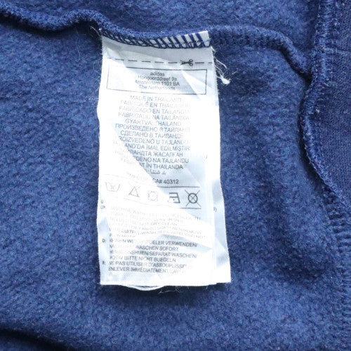 Adidas Men Blue Pullover Hoodie 2XL Fleece Sportswear