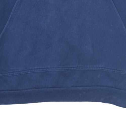 Adidas Men Blue Pullover Hoodie 2XL Fleece Sportswear
