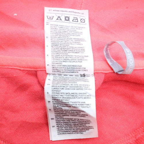 Adidas Womens Pink Full Zip Hoodie M 12-14 Hooded Sweatshirt