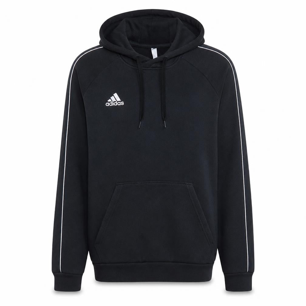 Adidas Men Black Pullover Hoodie L Fleece Sportswear Sweatshirt
