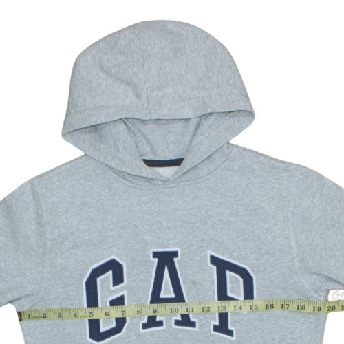 GAP Boys Grey Pullover Hoodie Size 14-16 Years Fleece Logo Sweatshirt