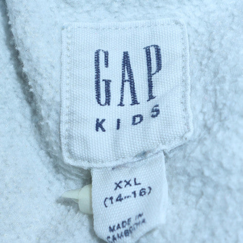 GAP Boys Grey Pullover Hoodie Size 14-16 Years Fleece Logo Sweatshirt