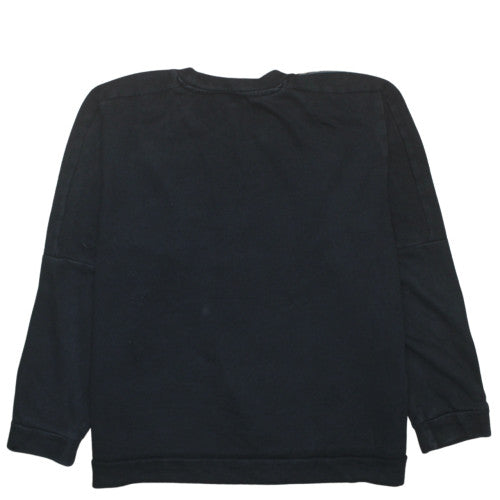 Adidas Mens Black Pullover Sweatshirt L Sports Fleece Crew Neck