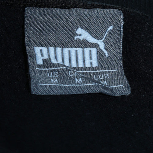 Puma Men's Black Pullover Sweatshirt M Crew Neck Fleece Sportswear