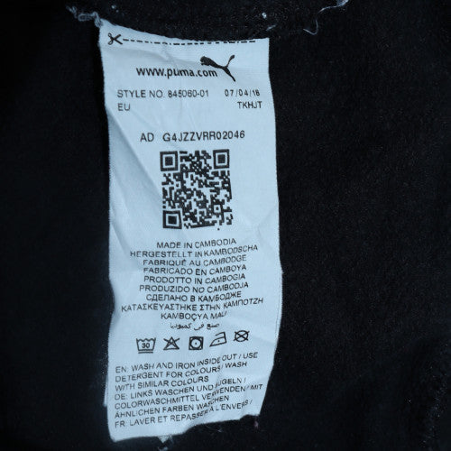 Puma Men's Black Pullover Sweatshirt M Crew Neck Fleece Sportswear
