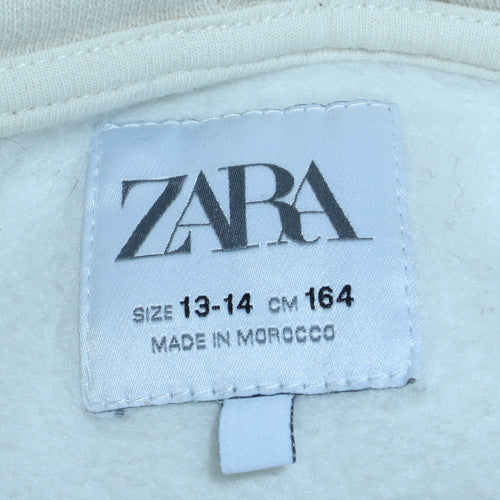 Zara Girls White Anime Graphic Pullover Hoodie Size 13-14 Years