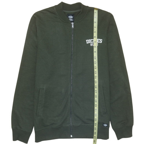 Dickies Men's Green Full Zip Sweatshirt Medium Classic Fleece Jacket