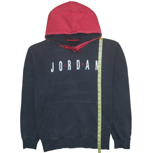 Jordan Mens Black and Red Pullover Hoodie Size L Sportswear