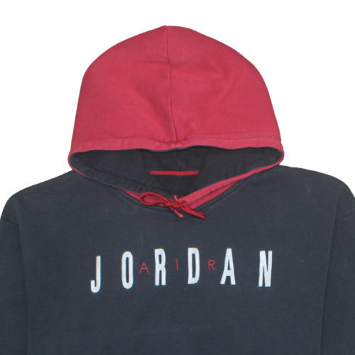 Jordan Mens Black and Red Pullover Hoodie Size L Sportswear