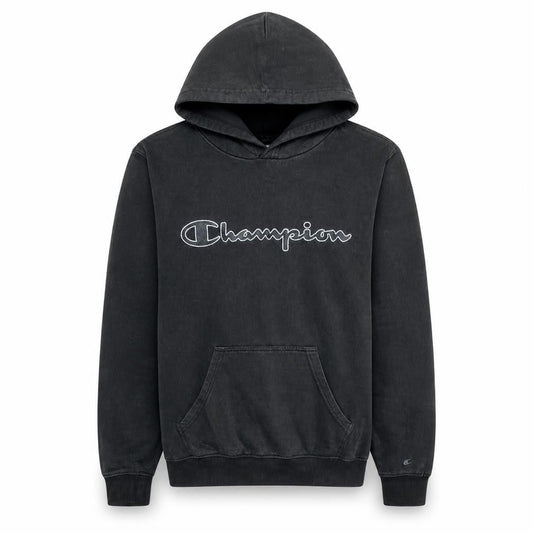 Champion Men's Black Small Pullover Hoodie with Logo