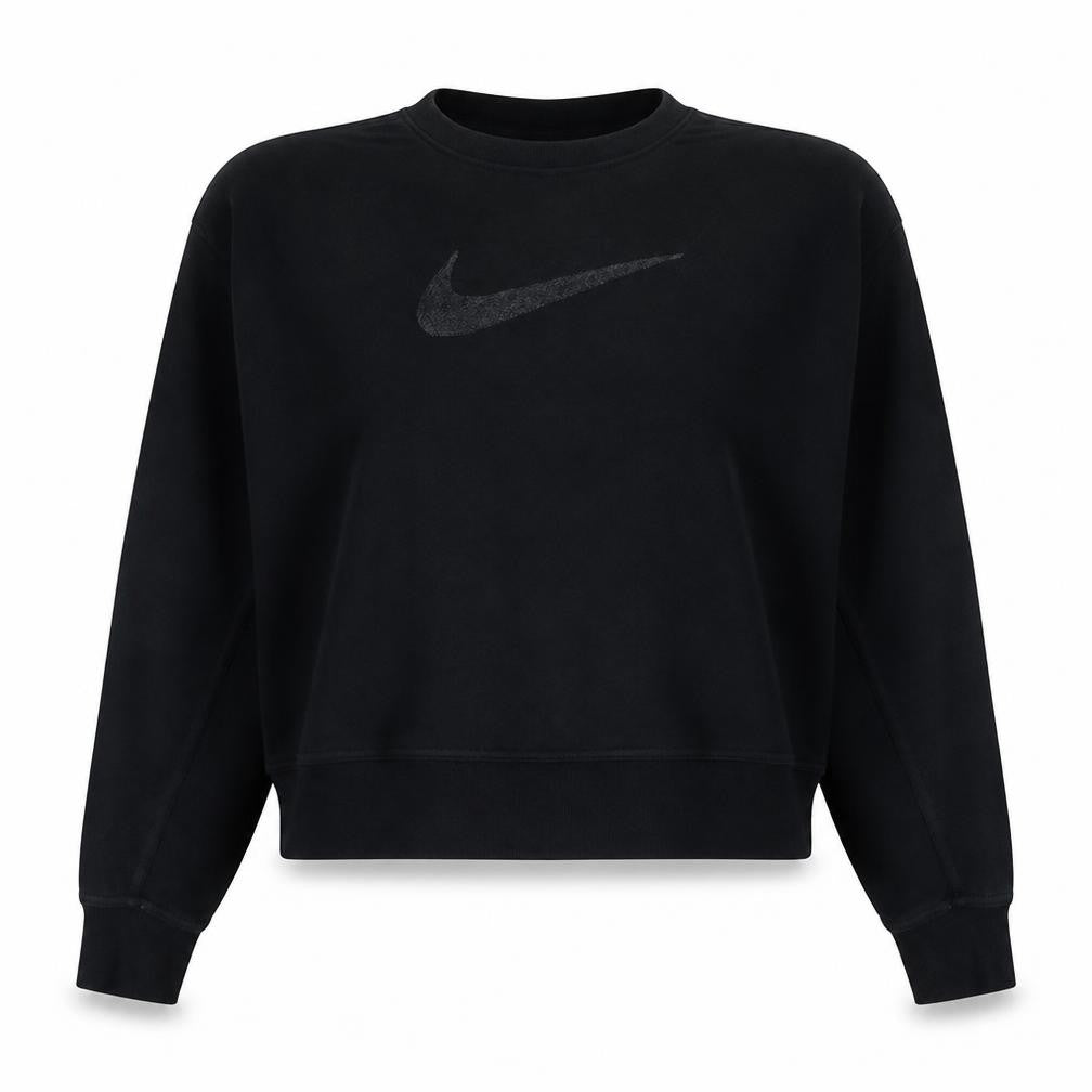 Nike Women Black Dri-Fit Pullover Sweatshirt Size S Crew Neck
