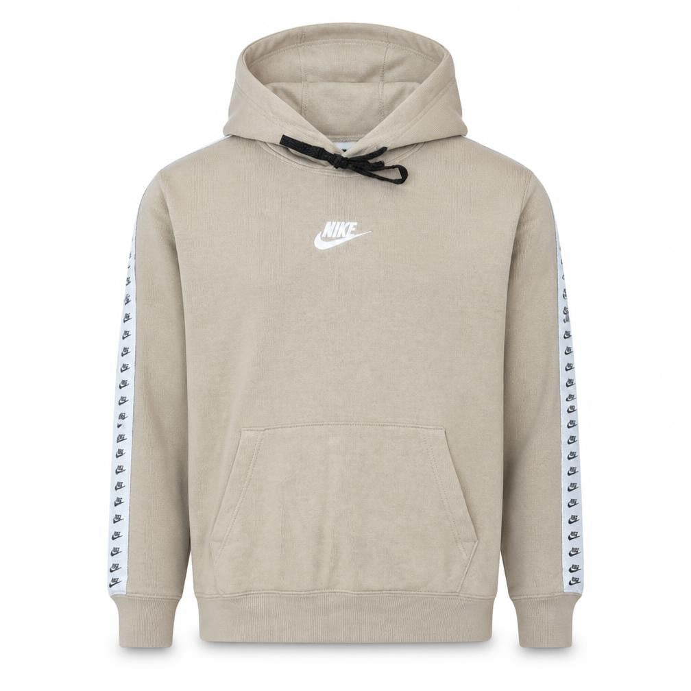 Nike Men's Beige Pullover Hoodie L Fleece Logo Sportswear