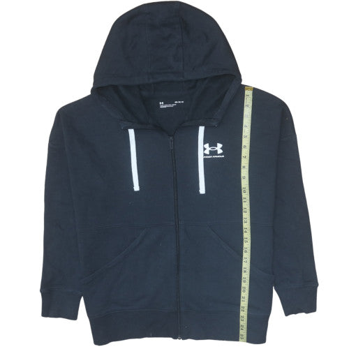 Under Armour Men's Black Full Zip Hoodie Size M Relaxed Fit Fleece