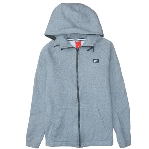 Nike Mens Grey Full Zip Hoodie M Fleece Lightweight