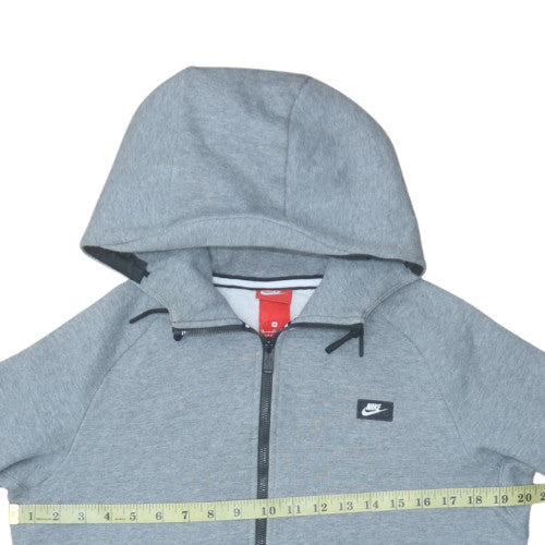 Nike Mens Grey Full Zip Hoodie M Fleece Lightweight