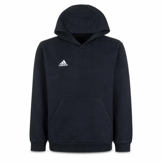 Adidas Boys Black Pullover Hoodie Size 13-14 Years Cotton Blend