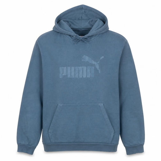 Puma Men's Blue Pullover Hoodie XL Cotton Blend Fleece Sweatshirt