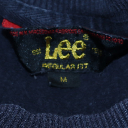 Lee Mens Blue Crew Neck Regular Fit Cotton Sweatshirt M
