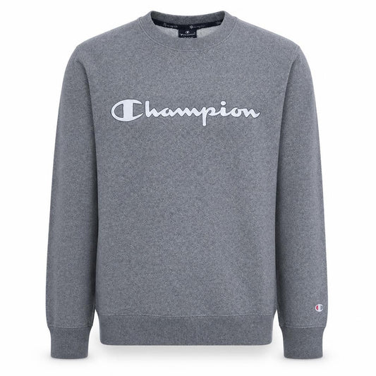 Champion Mens Grey Crew Neck Pullover Sweatshirt XS Classic Logo