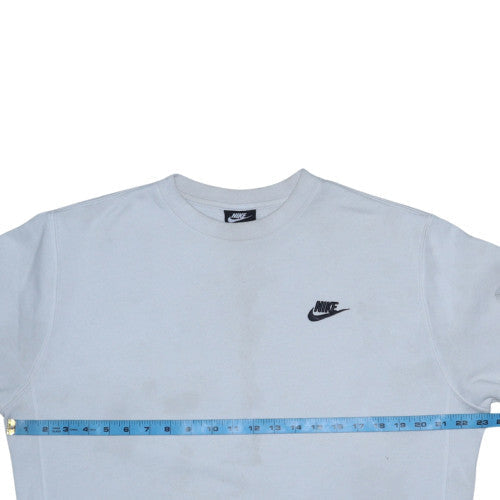 Nike Women’s Grey Cotton Blend Crew Neck Sweatshirt M