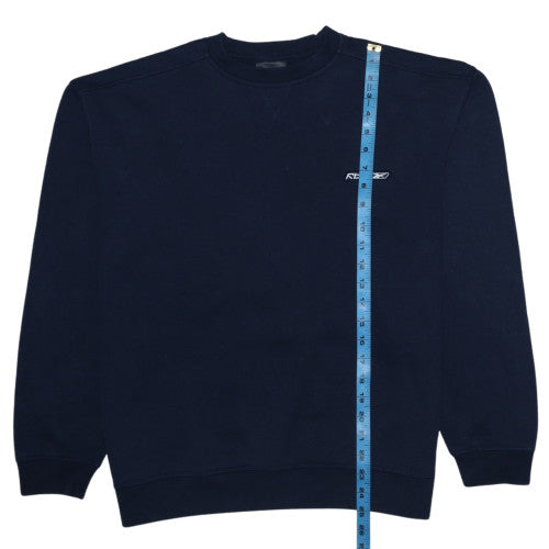 Reebok Men's Blue Crew Neck Pullover Sweatshirt L Sports Style