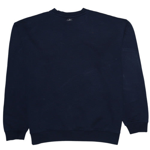 Reebok Men's Blue Crew Neck Pullover Sweatshirt L Sports Style