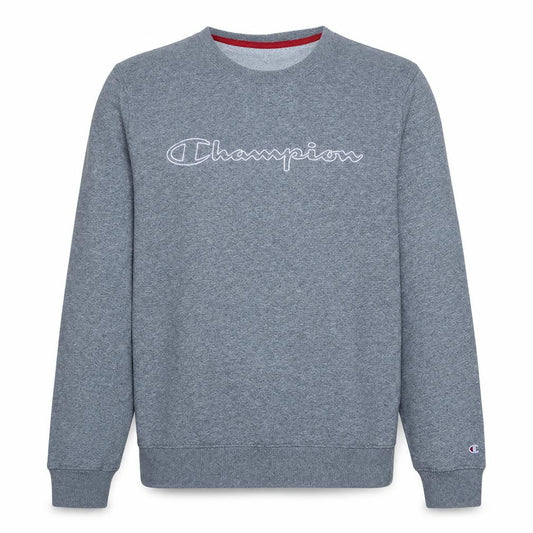 Champion Mens Grey Large Crew Neck Pullover Sweatshirt