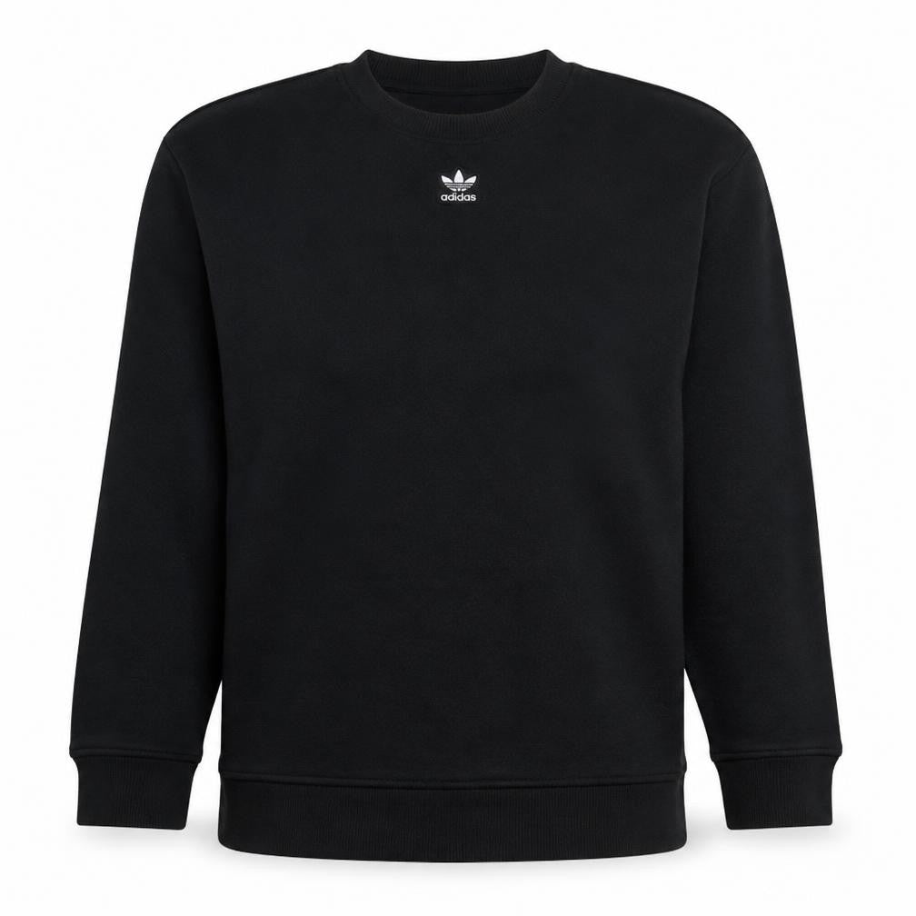 Adidas Womens Black Crew Neck Long Sleeve Sweatshirt Size 12