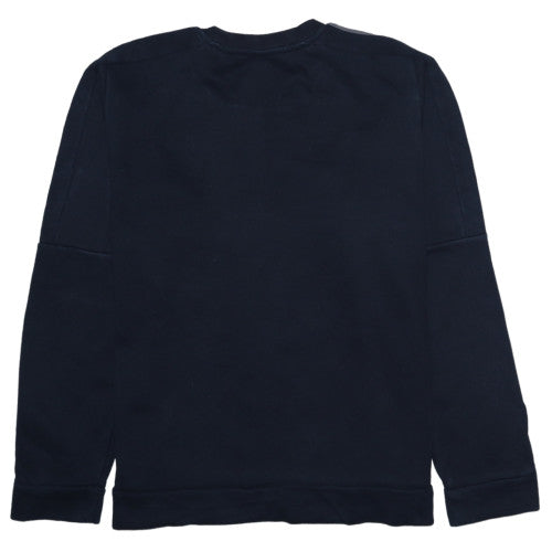 Adidas Men’s Black Small Crew Neck Pullover Sweatshirt with Logo