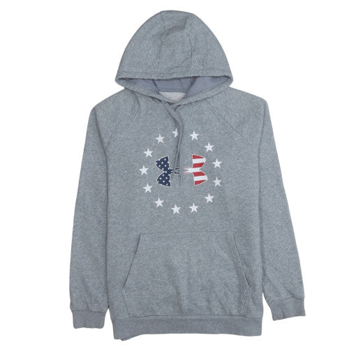 Under Armour Men’s Grey Pullover Hoodie M Graphic Fleece