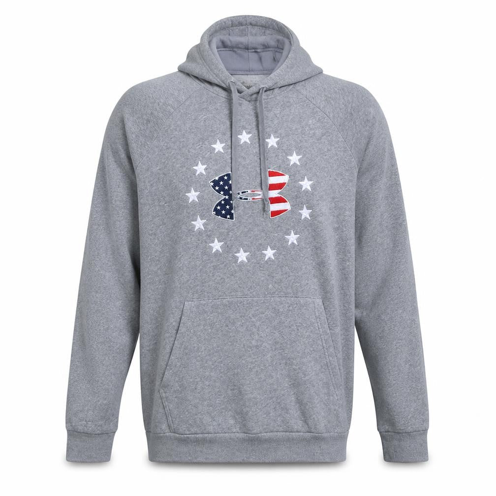 Under Armour Men’s Grey Pullover Hoodie M Graphic Fleece