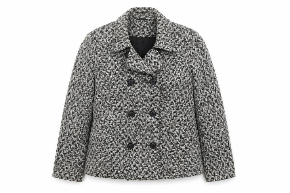 Marks and Spencer Women's Grey Wool Blend Pea Coat Size 22