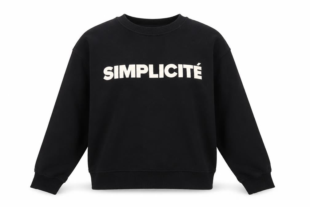 H&M Women's Black SIMPLICITÉ Crew Neck Pullover Sweatshirt Size 12