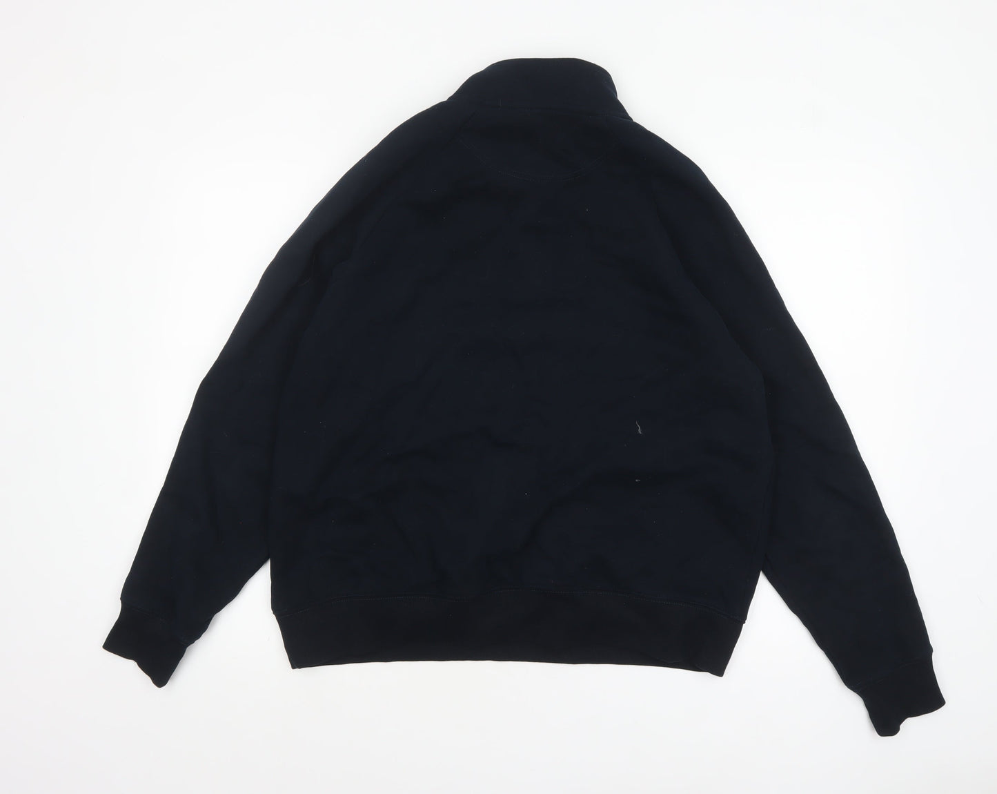 Marks and Spencer Men's Black L 1/2 Zip Fleece Sweatshirt