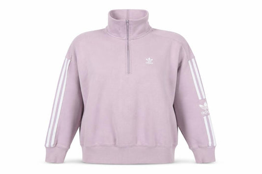Adidas Womens Pink 1/2 Zip Pullover Sweatshirt Size 10