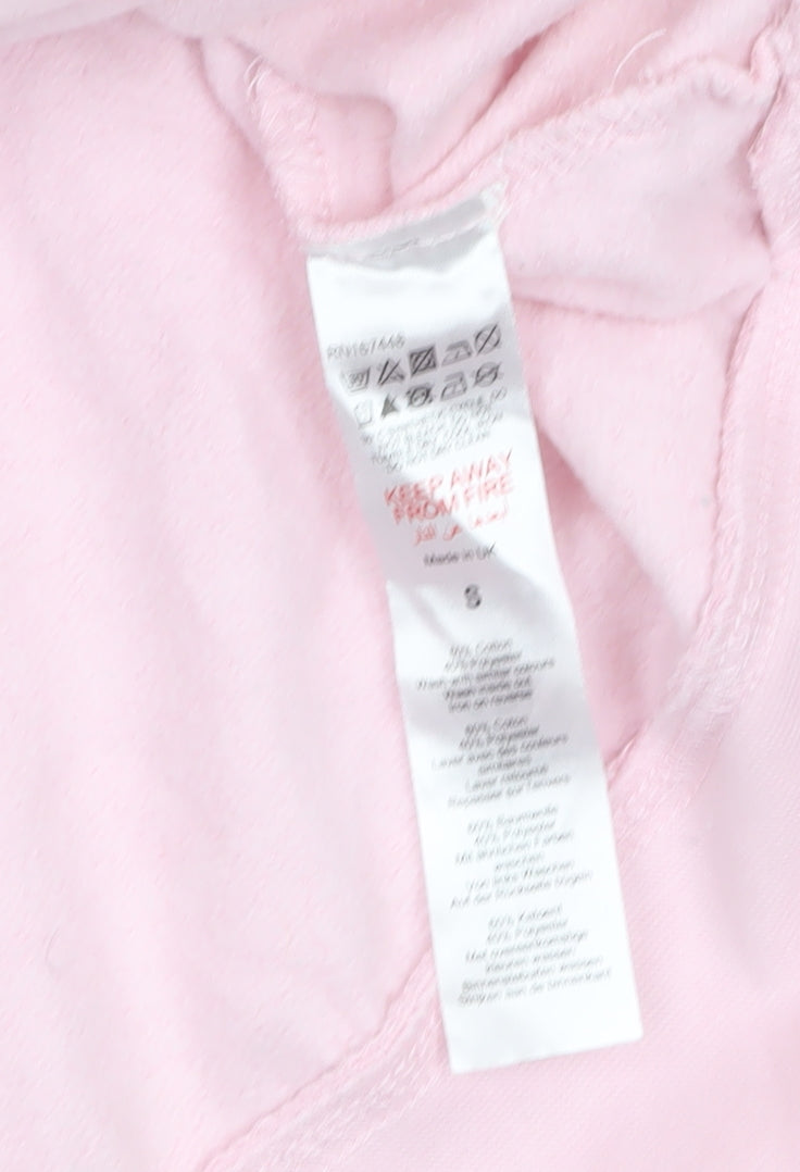 Boohoo Womens Pink Crew Neck Pullover Sweatshirt Size 8
