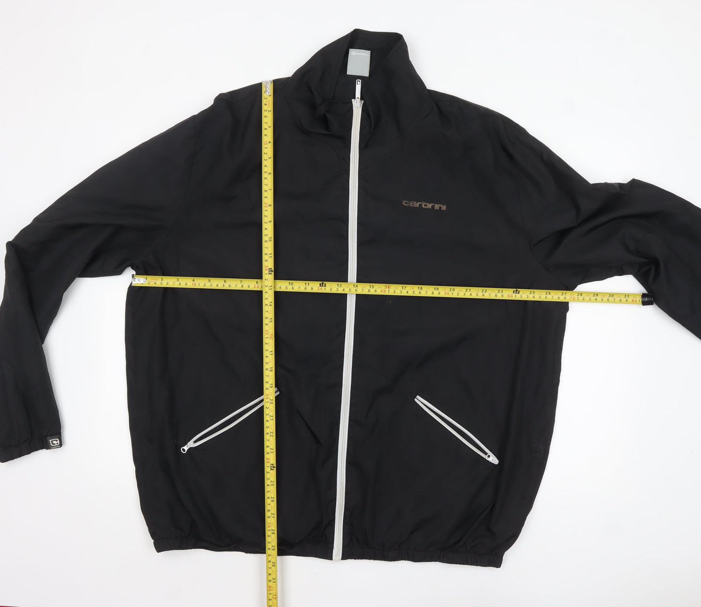 Cabrini Men's Black 2XL Windbreaker Jacket Lightweight Full Zip