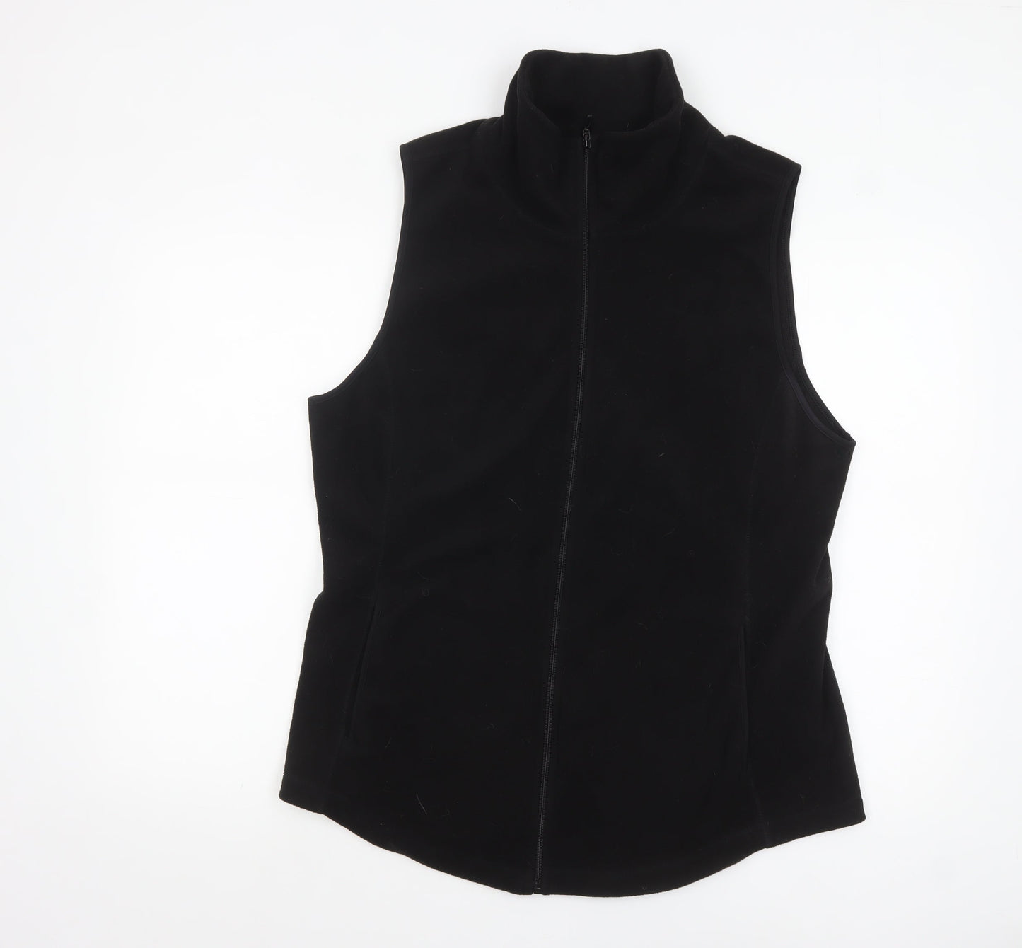Old Navy Women's Black Fleece Zip Waistcoat XL Tall