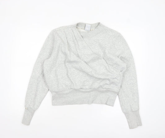 Nike Womens Grey Crew Neck Pullover Sweatshirt Size M