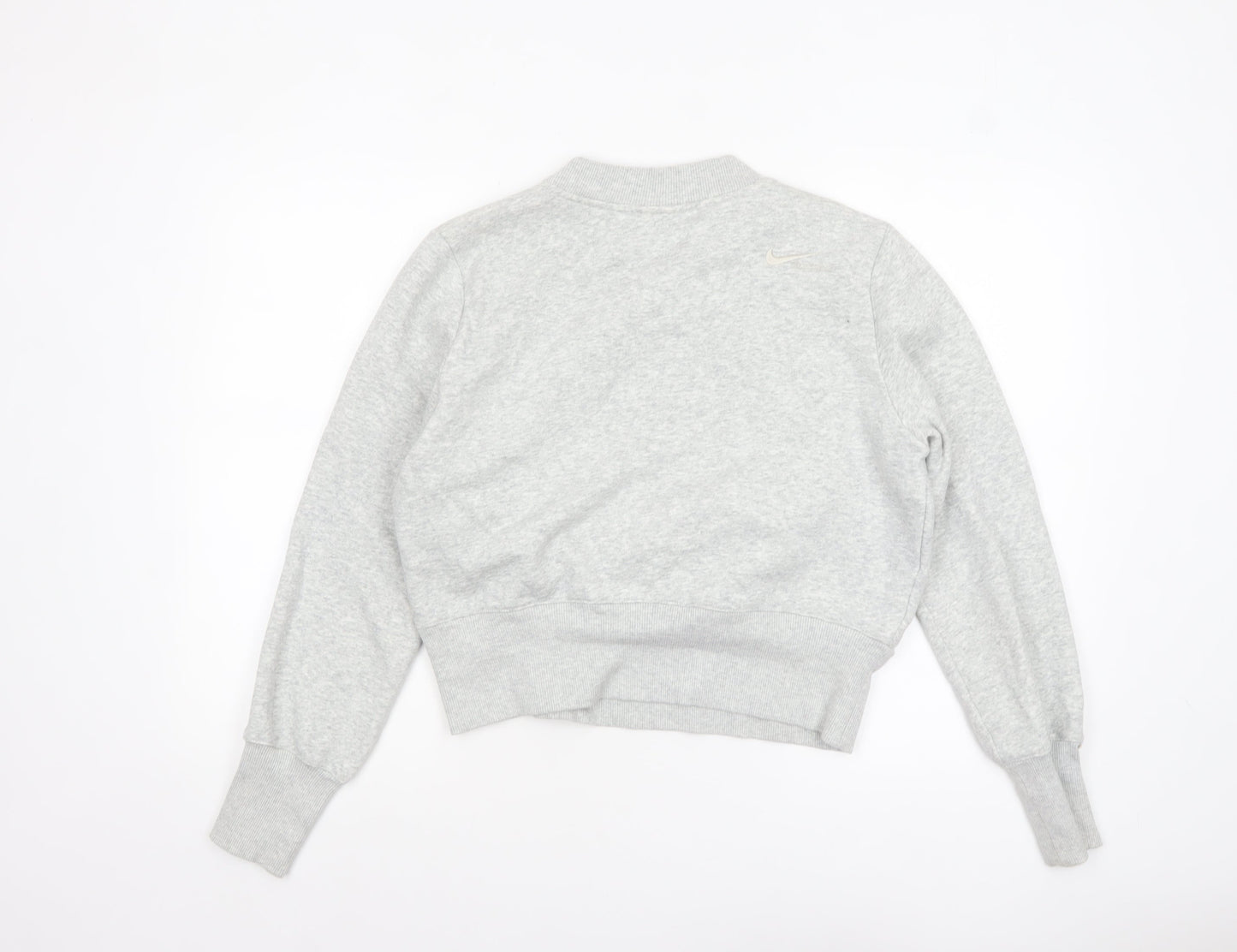 Nike Womens Grey Crew Neck Pullover Sweatshirt Size M
