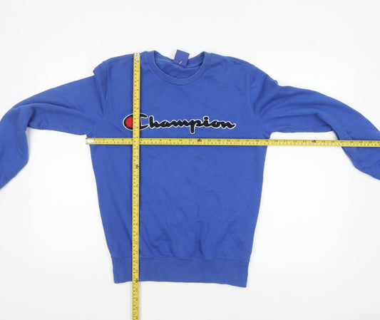 Champion Men's Blue XS Pullover Sweatshirt Crew Neck Logo