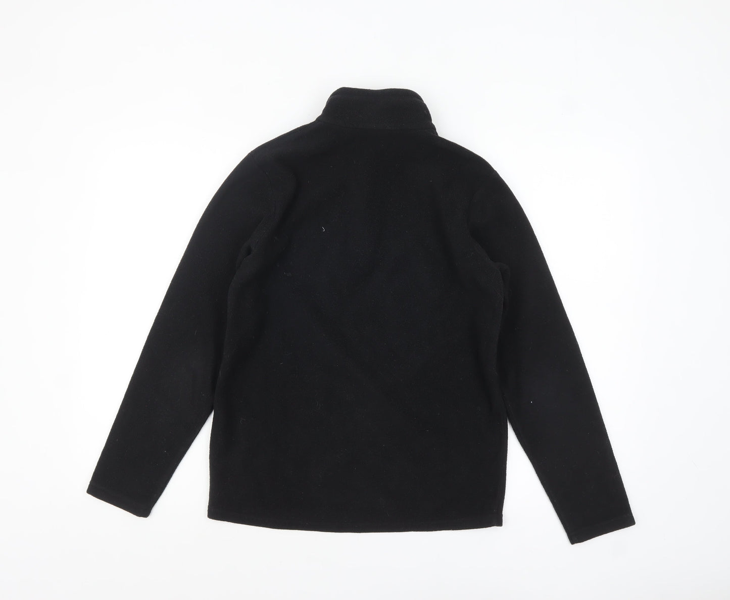 Decathlon Boys Black Fleece 1/4 Zip Pullover Sweatshirt 14 Years